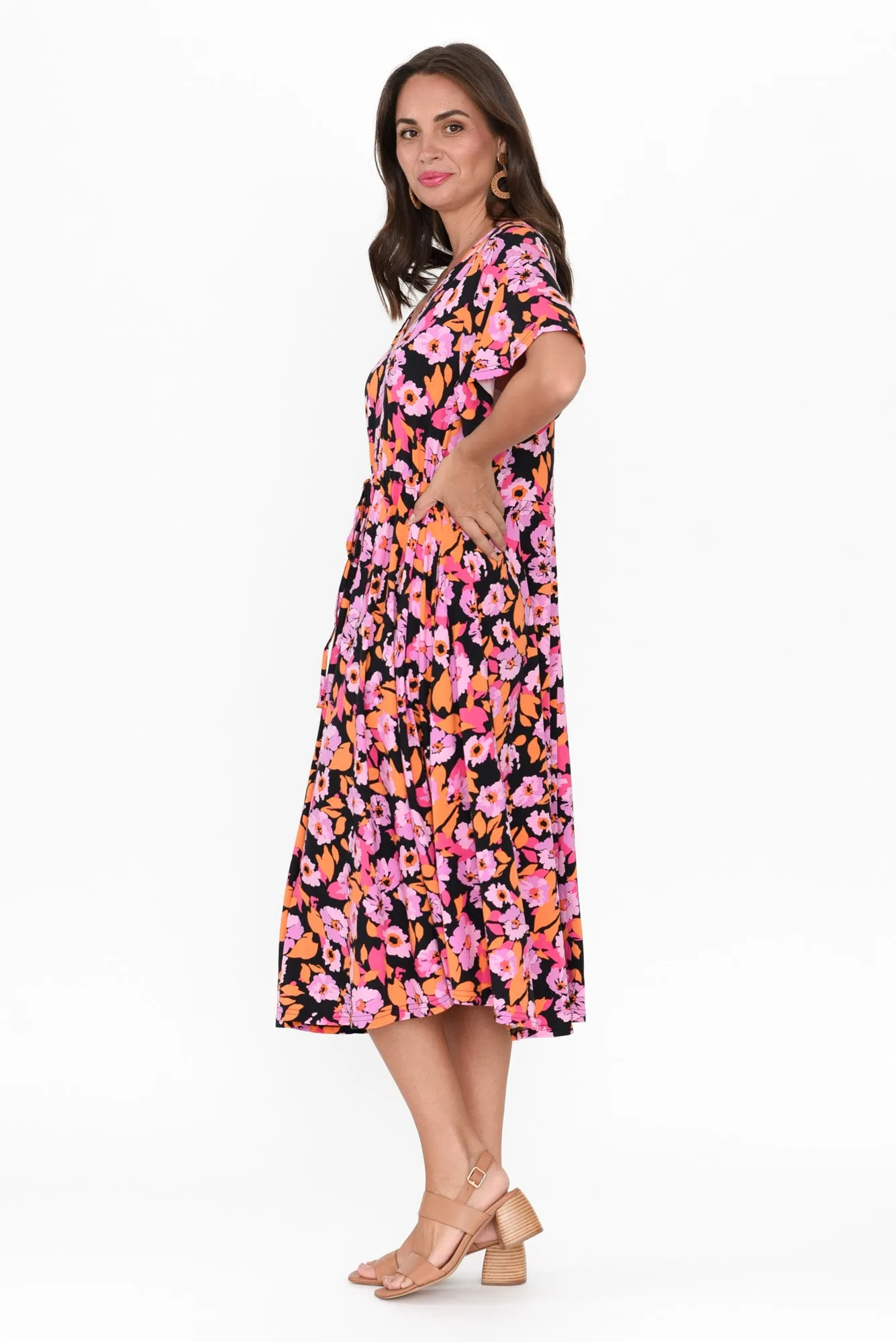 Billine Pink Bloom Bamboo Dress sold by Blue Bungalow product image thumbnail 3