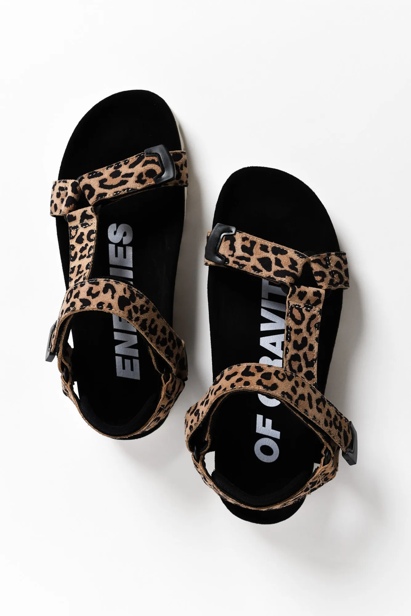Cohen Brown Leopard Leather Velcro Sandal sold by Blue Bungalow product image thumbnail 3