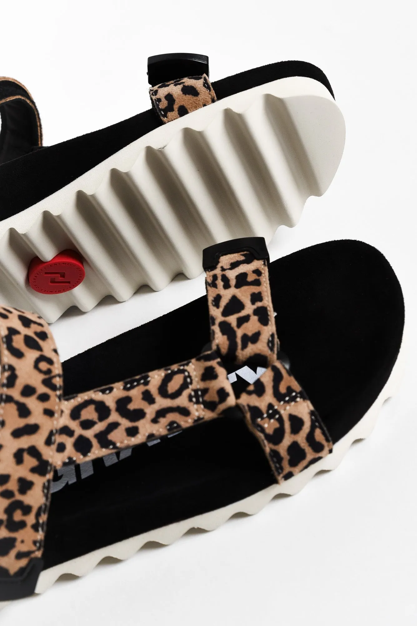 Cohen Brown Leopard Leather Velcro Sandal sold by Blue Bungalow product image thumbnail 2