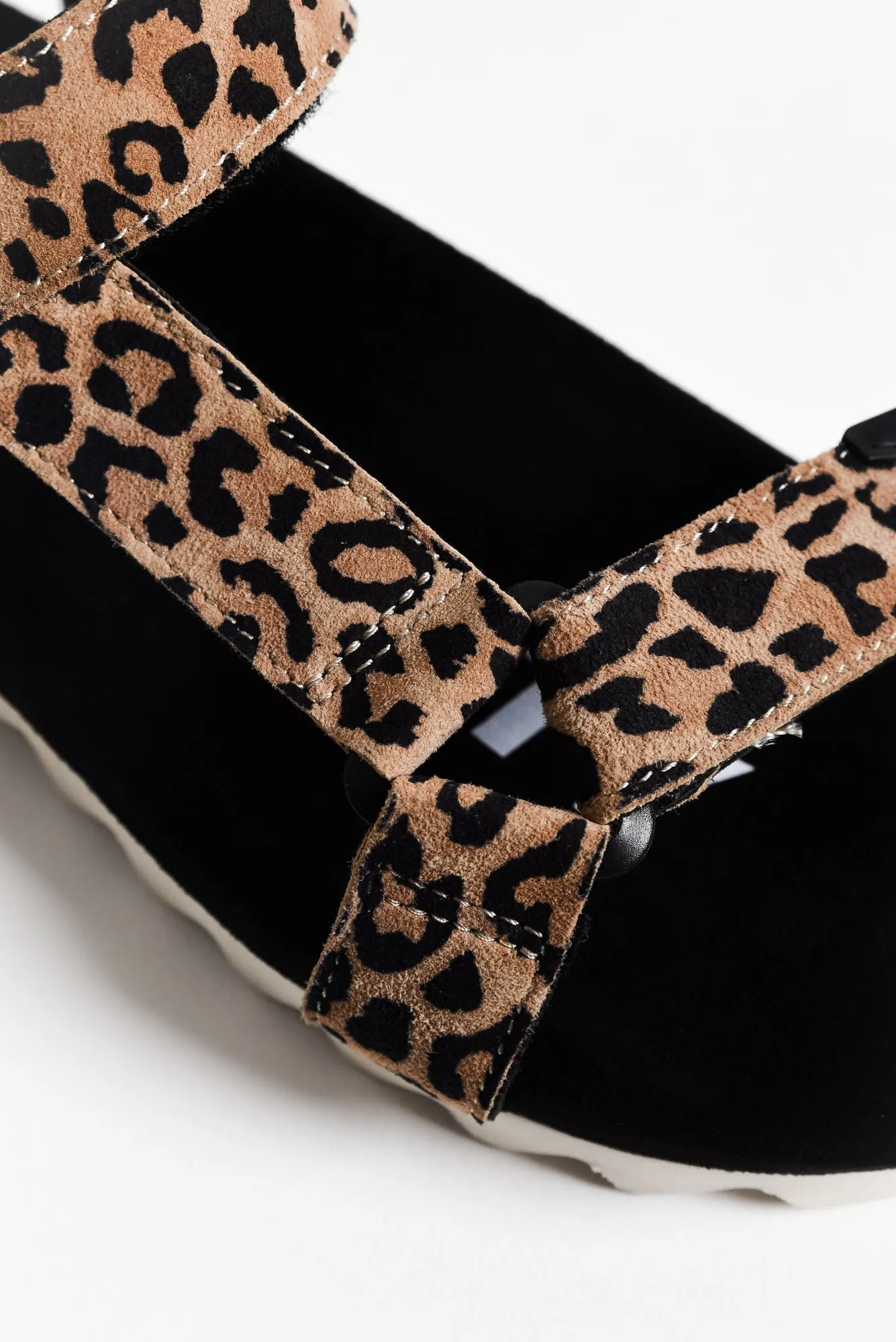 Cohen Brown Leopard Leather Velcro Sandal sold by Blue Bungalow product image thumbnail 5