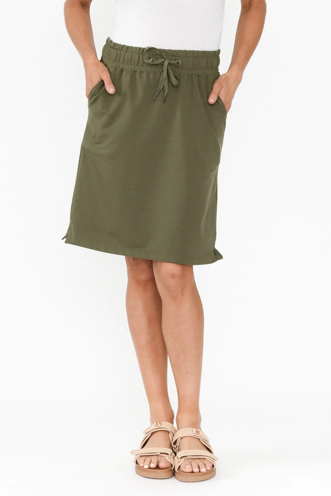 Coby Khaki Cotton Skirt sold by Blue Bungalow