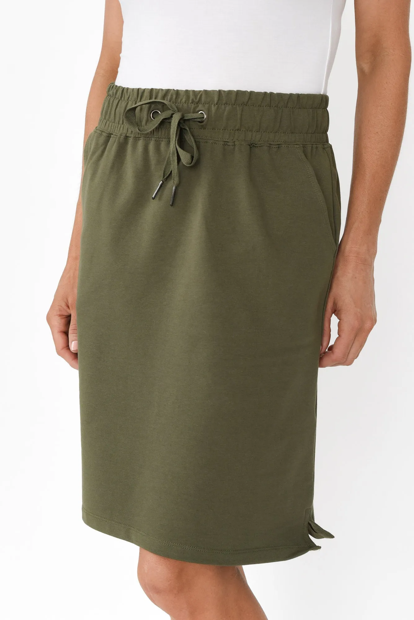 Coby Khaki Cotton Skirt sold by Blue Bungalow product image thumbnail 5