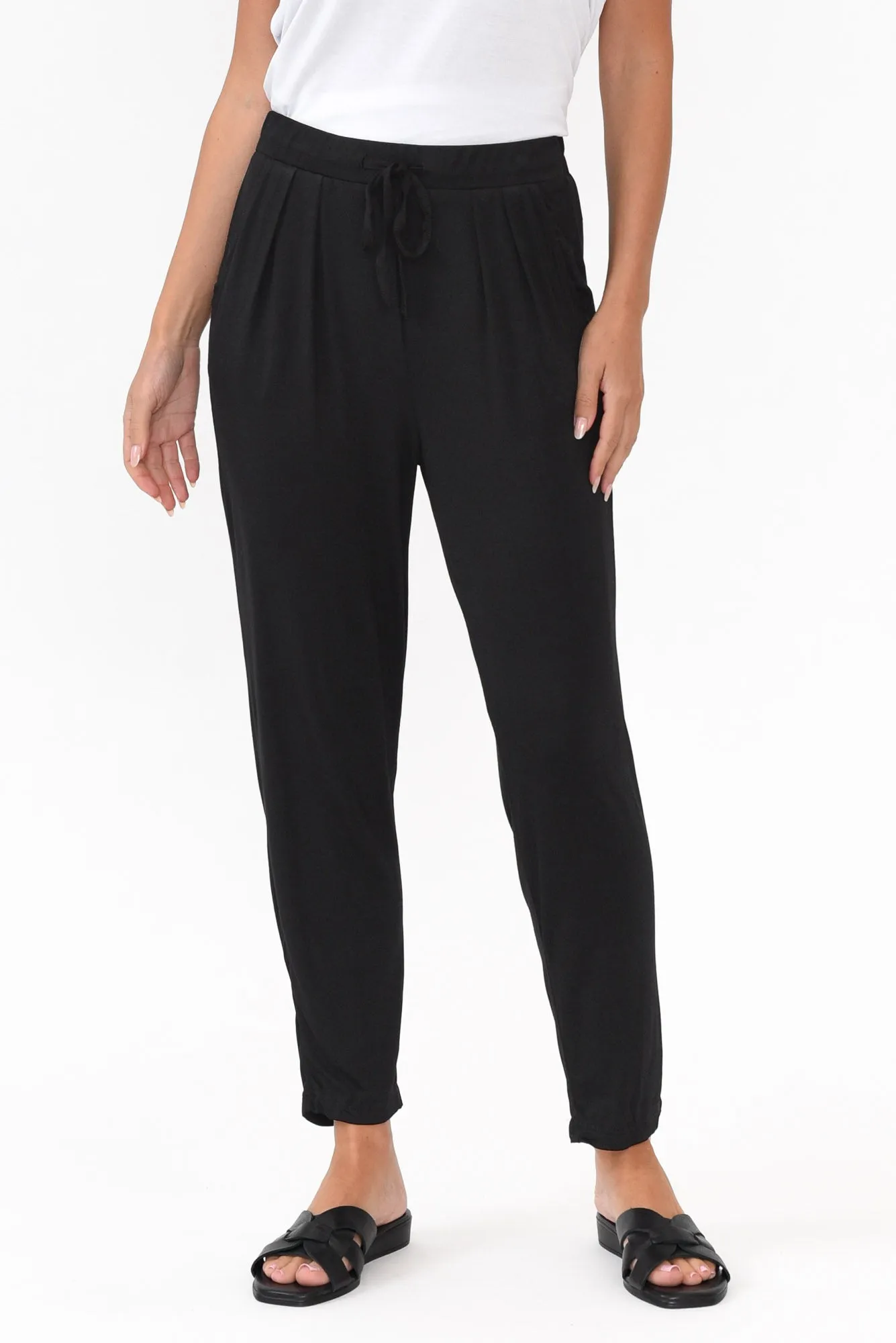 Alabama Black Modal Straight Leg Pants sold by Blue Bungalow
