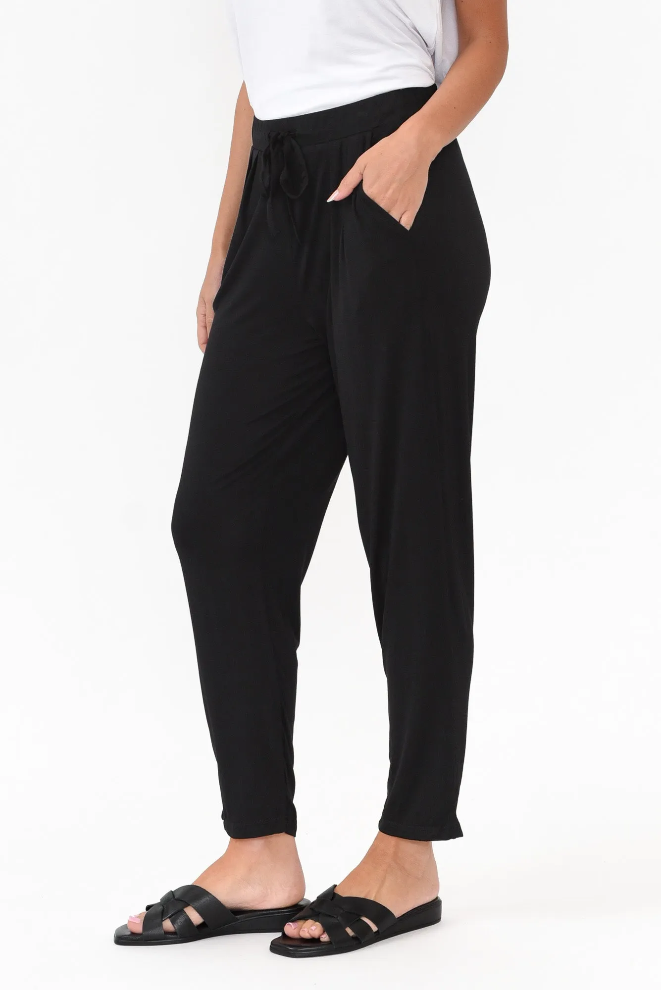 Alabama Black Modal Straight Leg Pants sold by Blue Bungalow product image thumbnail 4