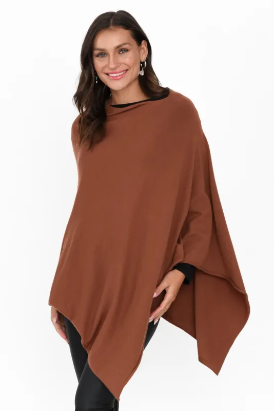 Amy Brown Wool Blend Poncho sold by Blue Bungalow