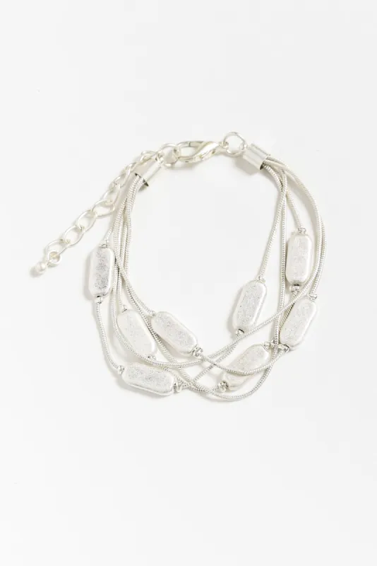 Searle Silver Beaded Bracelet sold by Blue Bungalow
