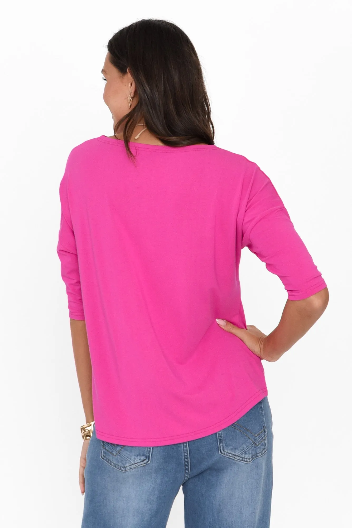 Camila Magenta Bamboo Top sold by Blue Bungalow product image thumbnail 4