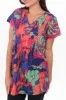 Fia Orange Tropical Crinkle Cotton Top sold by Blue Bungalow