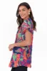 Fia Orange Tropical Crinkle Cotton Top sold by Blue Bungalow