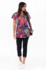 Fia Orange Tropical Crinkle Cotton Top sold by Blue Bungalow