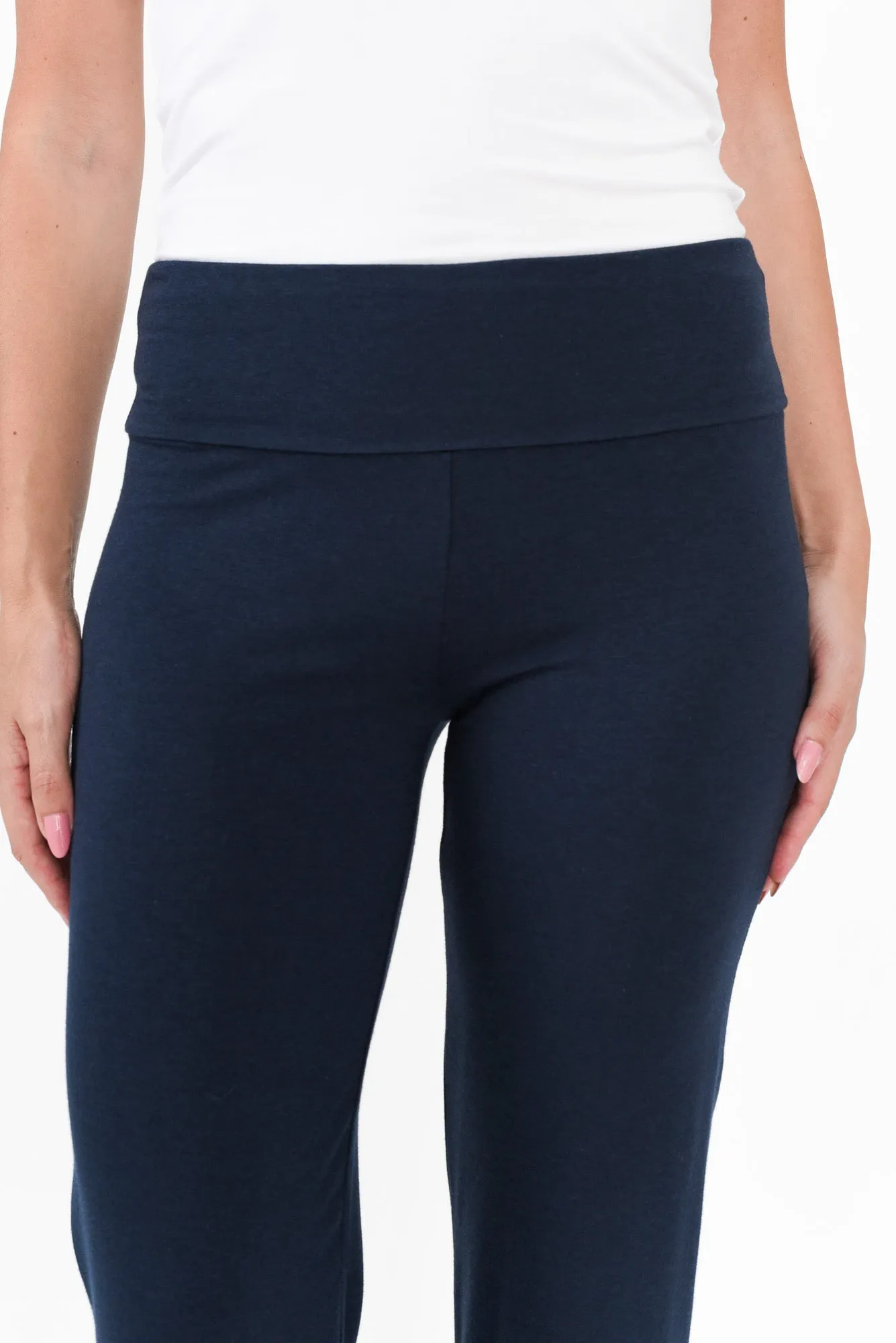 Pamela Dark Navy Bamboo Pants - Petite sold by Blue Bungalow product image thumbnail 5