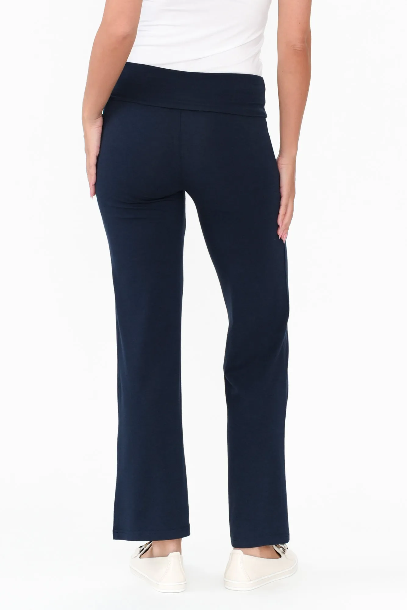 Pamela Dark Navy Bamboo Pants - Petite sold by Blue Bungalow product image thumbnail 4