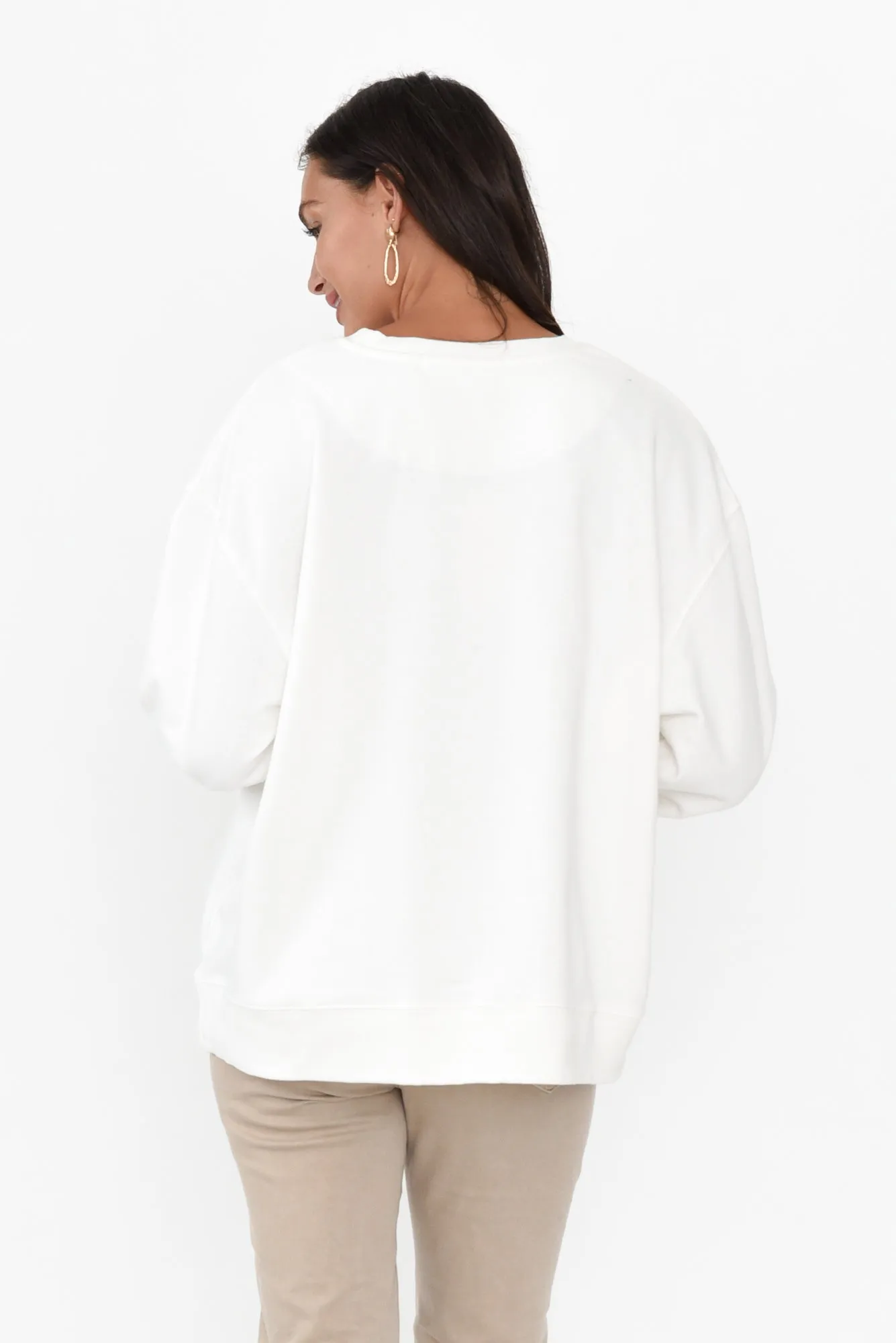 Border White Rose Crewneck Jumper sold by Blue Bungalow product image thumbnail 4