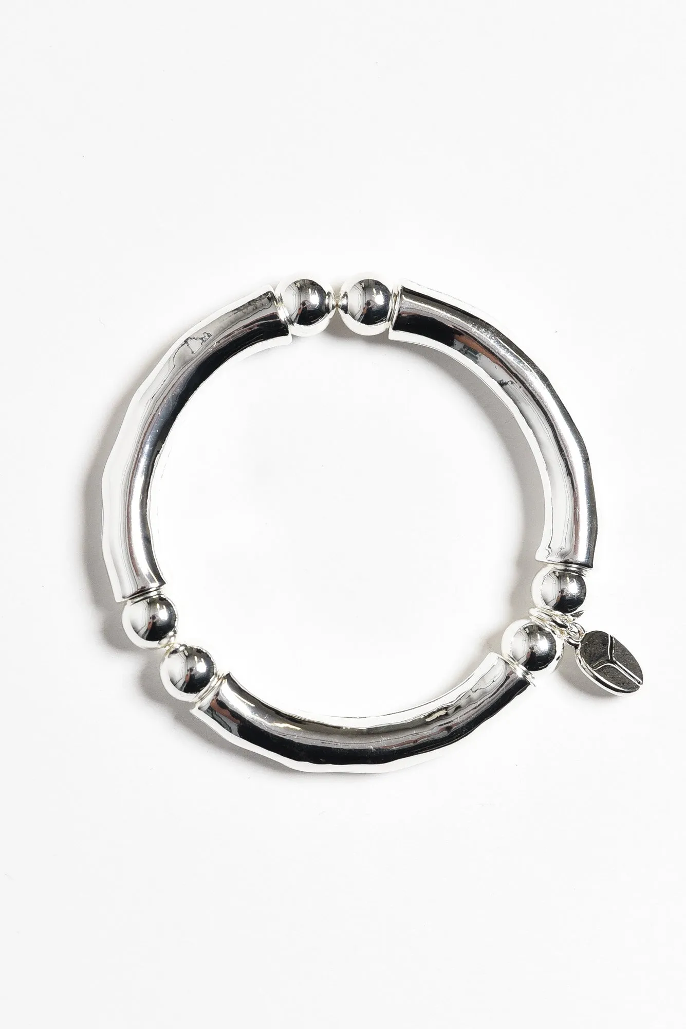Nour Silver Beaded Bracelet sold by Blue Bungalow