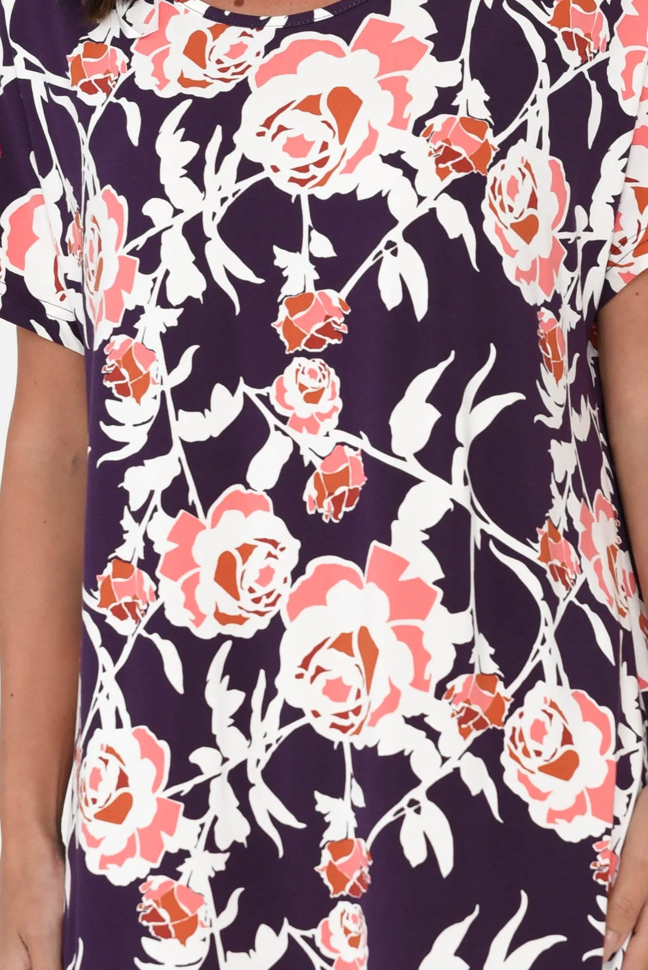 Dempsey Purple Rose Bamboo Dress sold by Blue Bungalow product image thumbnail 5