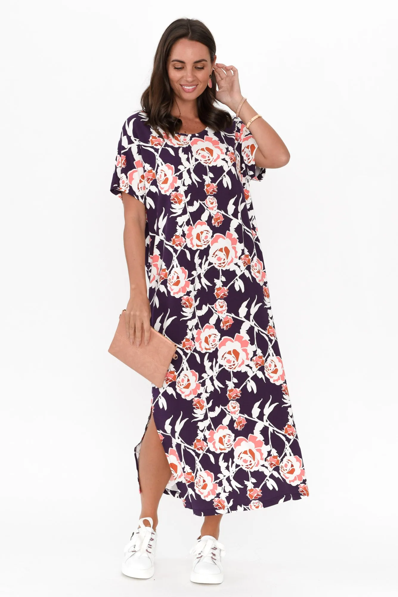 Dempsey Purple Rose Bamboo Dress sold by Blue Bungalow