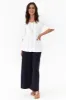 Aretha White Bamboo Top sold by Blue Bungalow