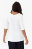 Aretha White Bamboo Top sold by Blue Bungalow