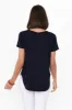 Janis Navy Bamboo Tee sold by Blue Bungalow