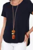 Janis Navy Bamboo Tee sold by Blue Bungalow