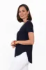 Janis Navy Bamboo Tee sold by Blue Bungalow