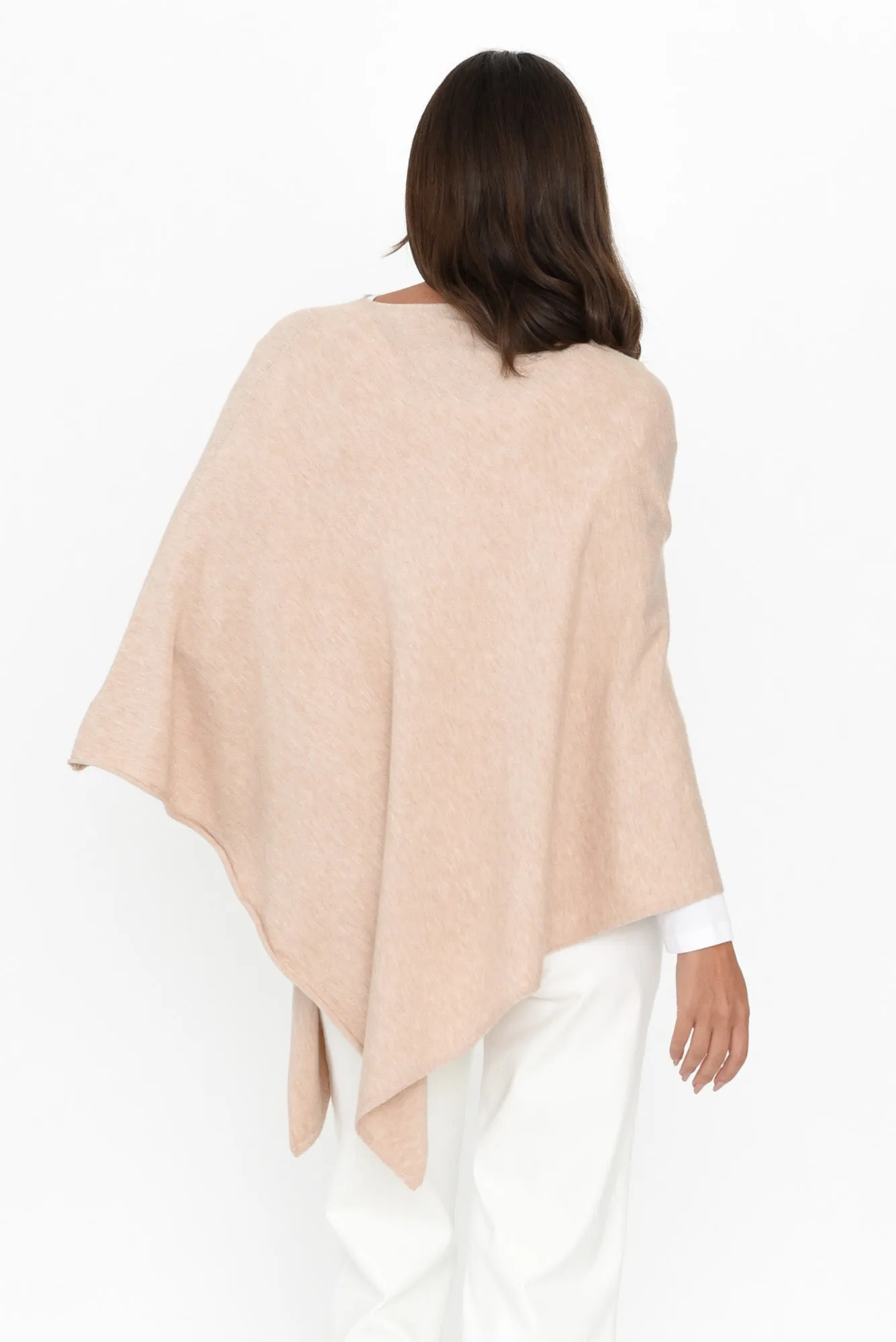 Amy Oat Wool Blend Poncho sold by Blue Bungalow product image thumbnail 4