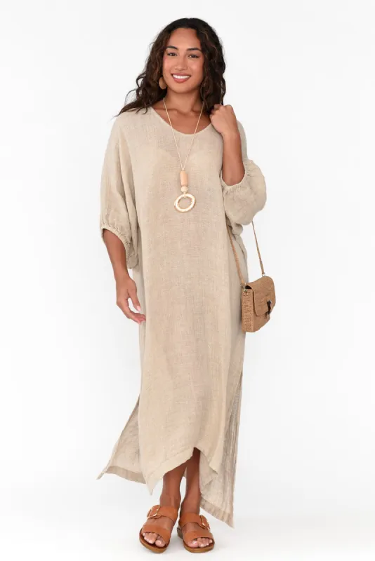 Marcel Natural Linen Dress sold by Blue Bungalow