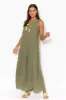 Fay Khaki Linen Jumpsuit sold by Blue Bungalow