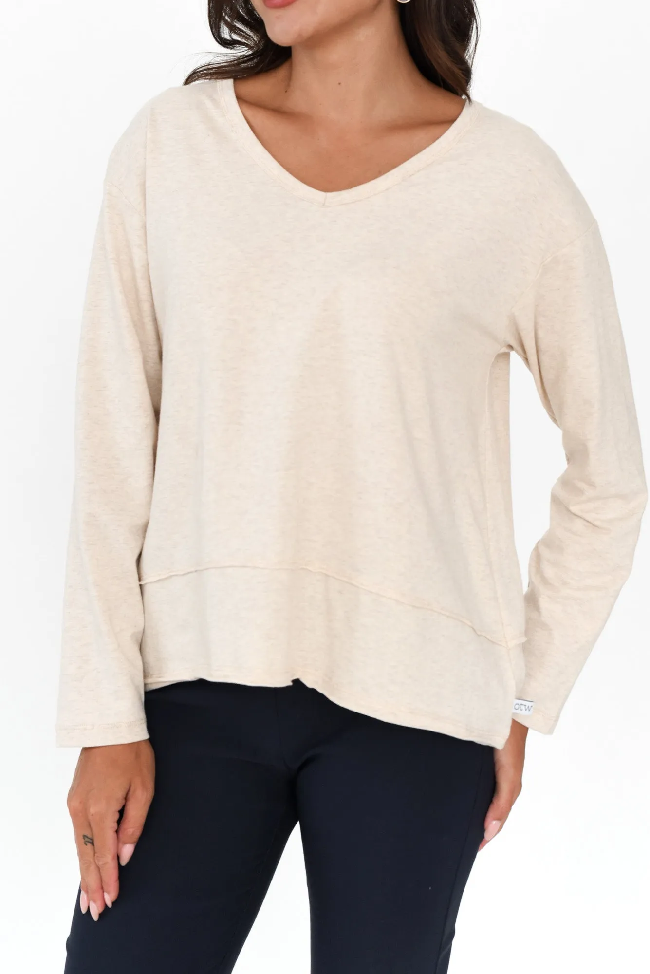 Gloria Oat Cotton Long Sleeve Top sold by Blue Bungalow product image thumbnail 5