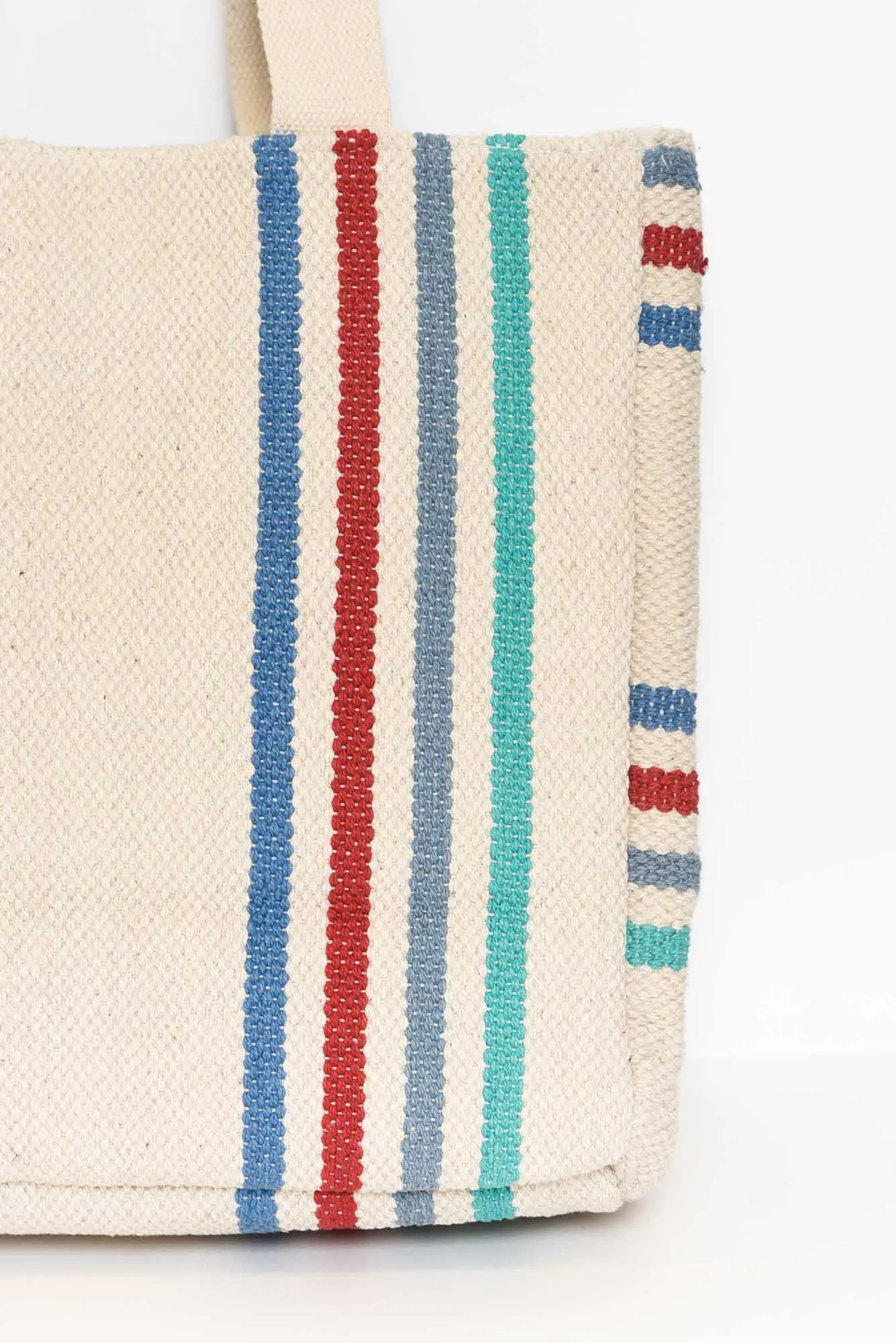 Beaumont Natural Stripe Tassel Tote Bag sold by Blue Bungalow product image thumbnail 2