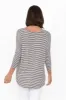 Brown Stripe Milan 3/4 Sleeve Top sold by Blue Bungalow