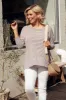 Brown Stripe Milan 3/4 Sleeve Top sold by Blue Bungalow