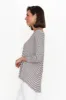 Brown Stripe Milan 3/4 Sleeve Top sold by Blue Bungalow