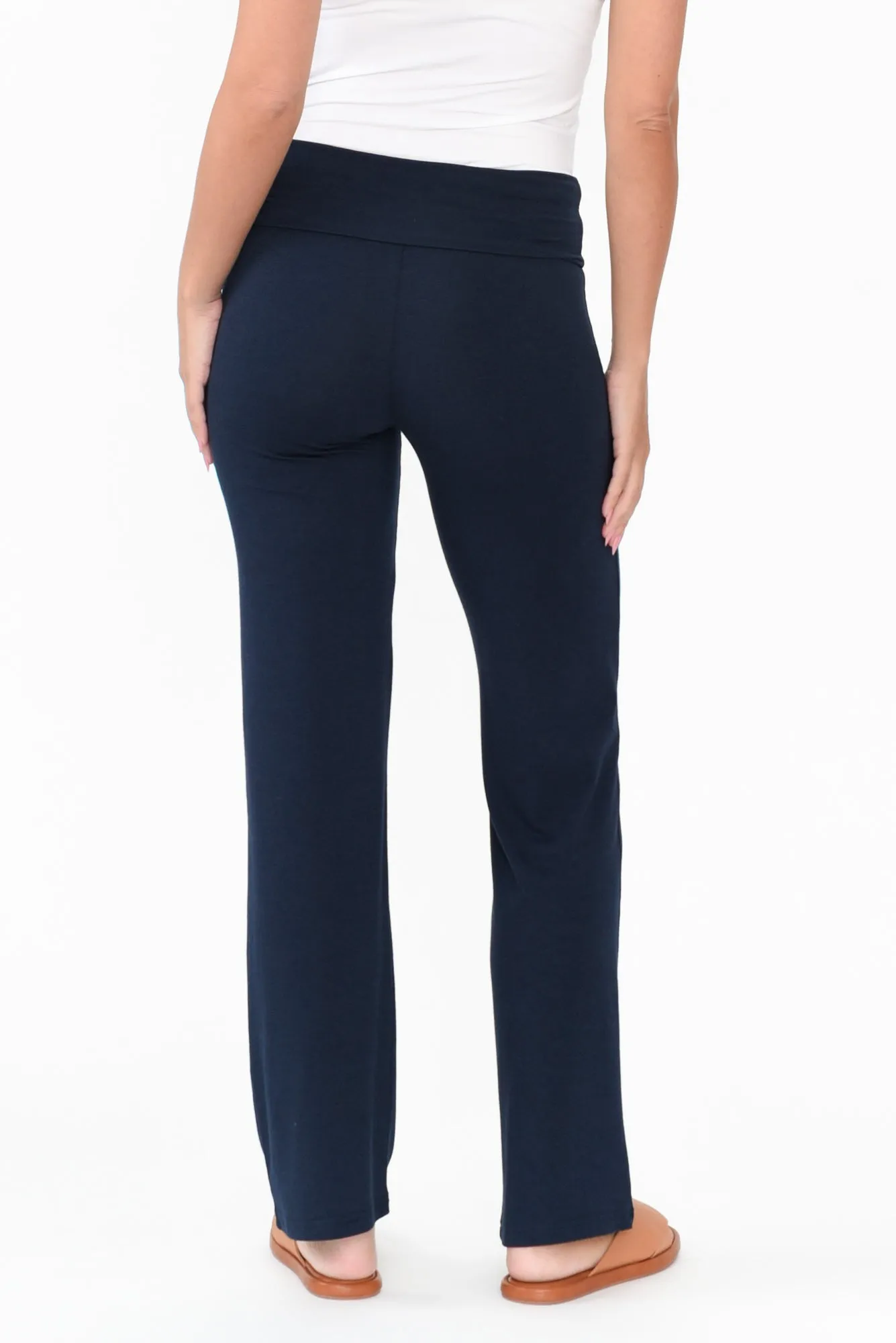 Pamela Dark Navy Bamboo Pants sold by Blue Bungalow product image thumbnail 4
