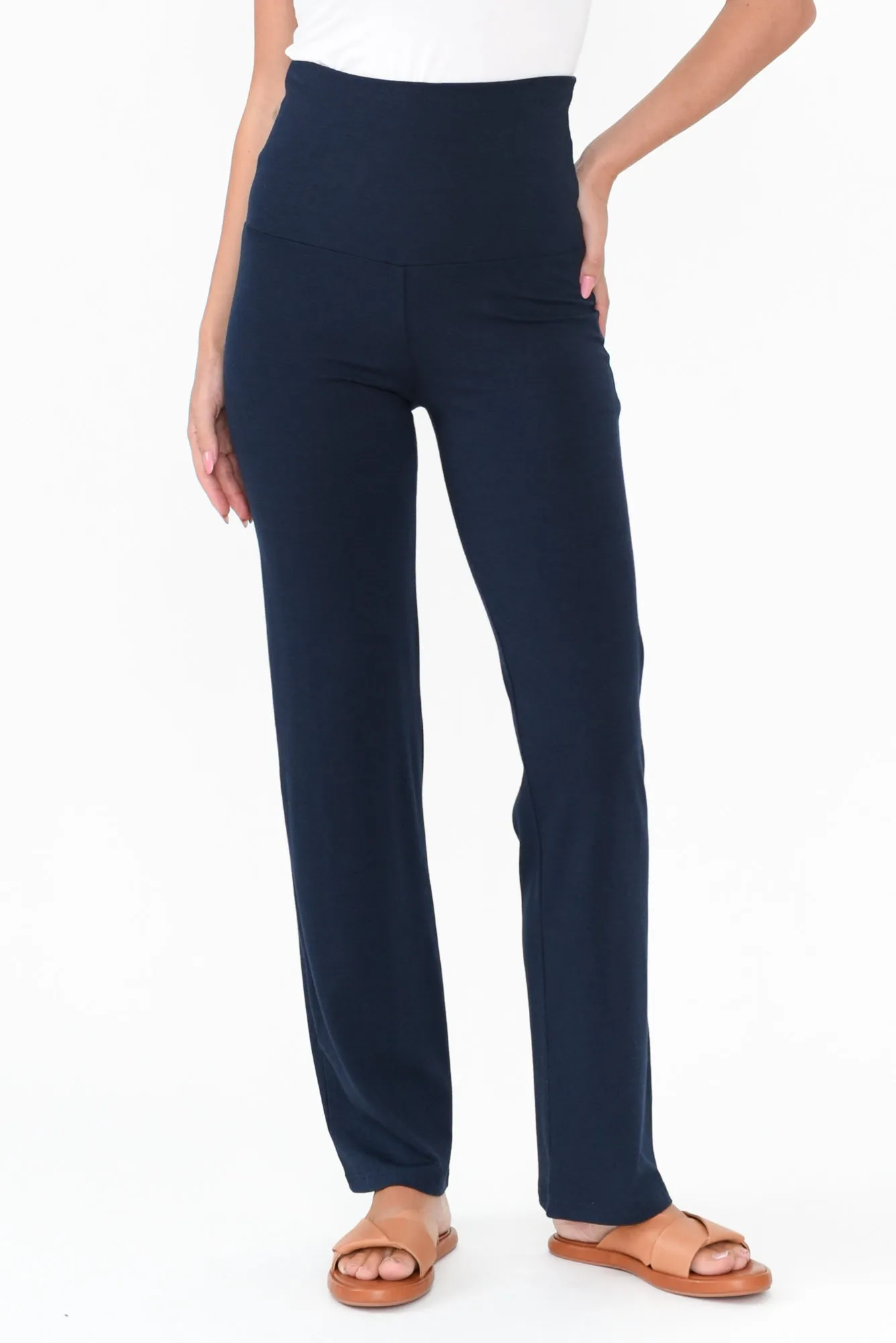 Pamela Dark Navy Bamboo Pants sold by Blue Bungalow product image thumbnail 5