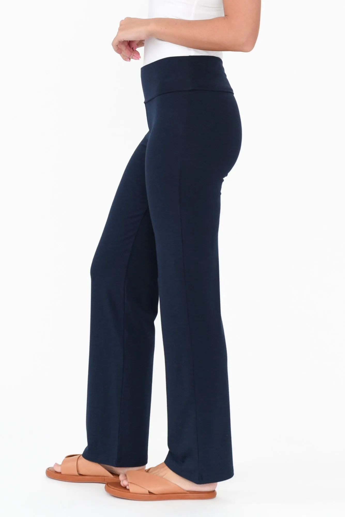 Pamela Dark Navy Bamboo Pants sold by Blue Bungalow product image thumbnail 3