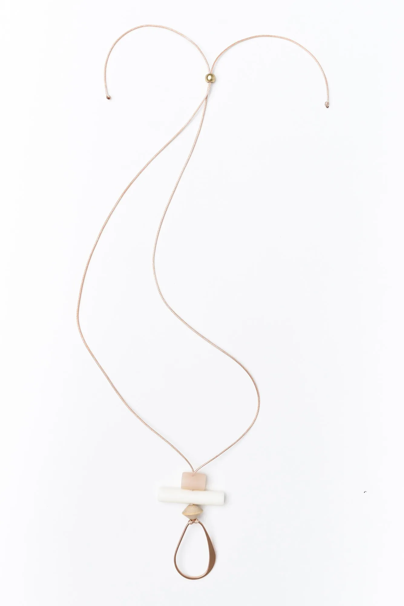 Amory Blush Teardrop Pendant Necklace sold by Blue Bungalow