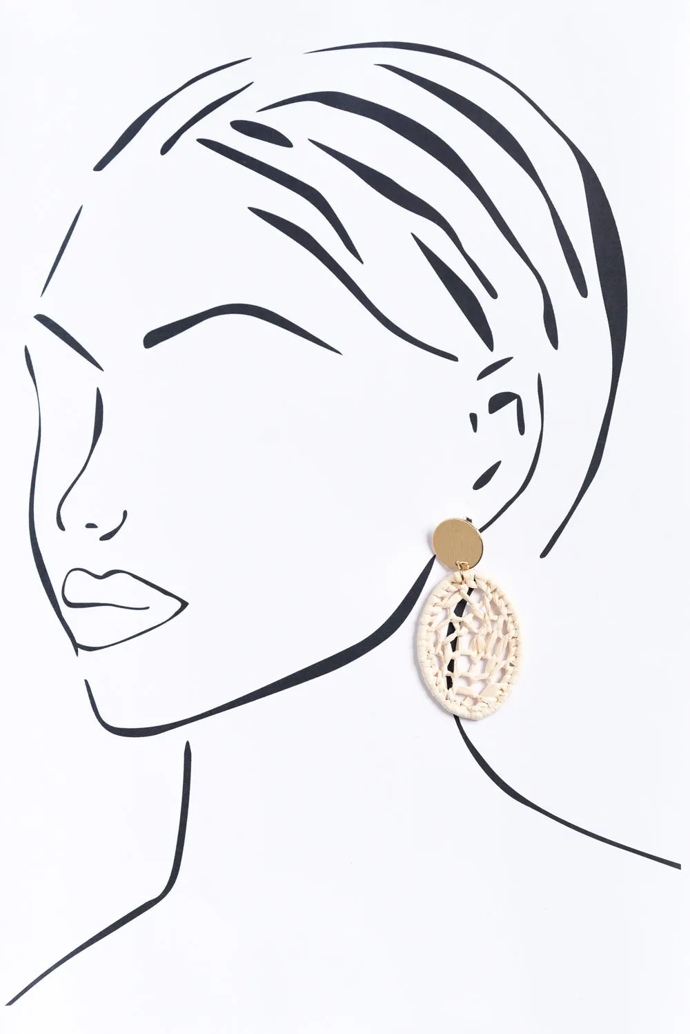 Maja Cream Web Earrings sold by Blue Bungalow product image thumbnail 2