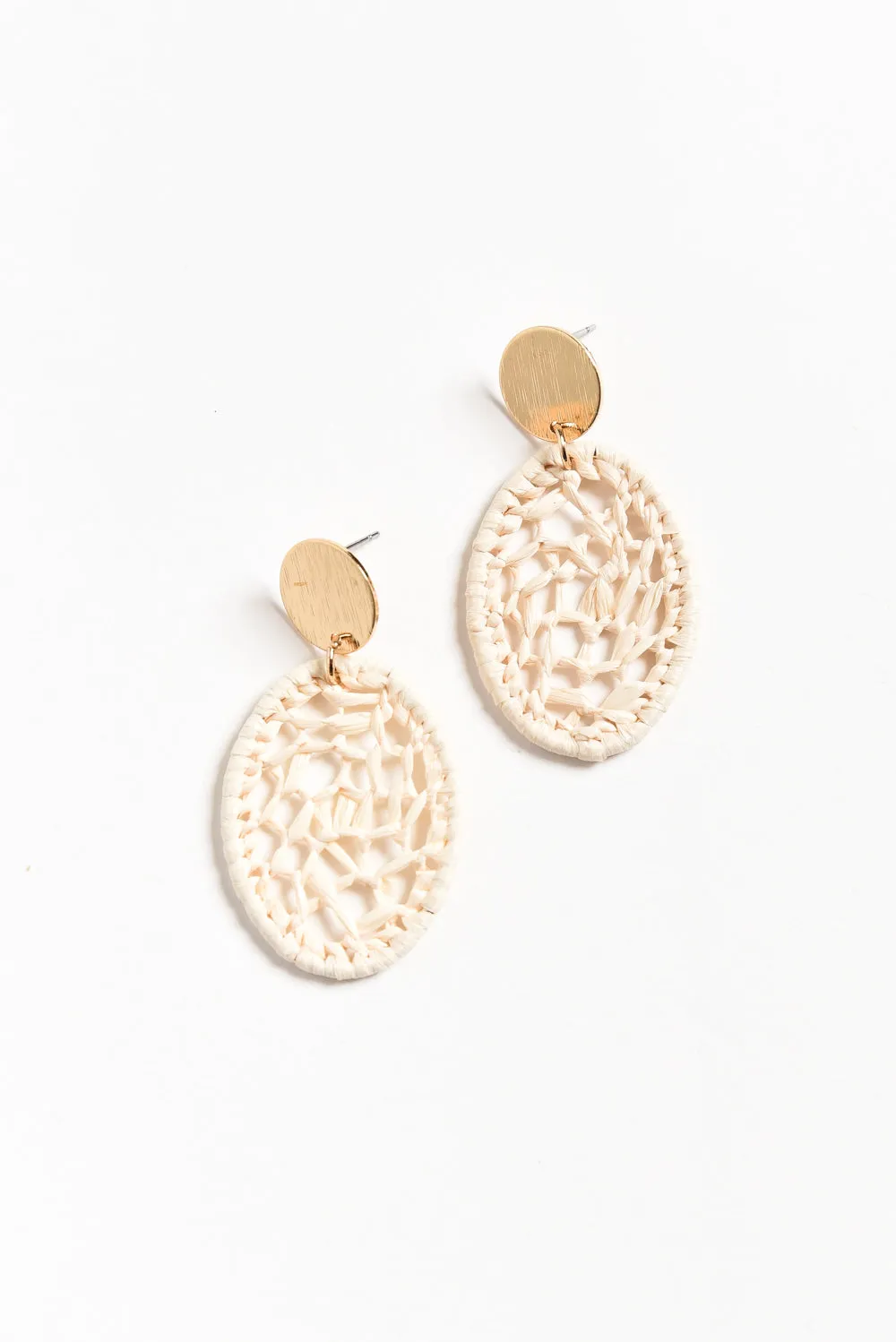 Maja Cream Web Earrings sold by Blue Bungalow