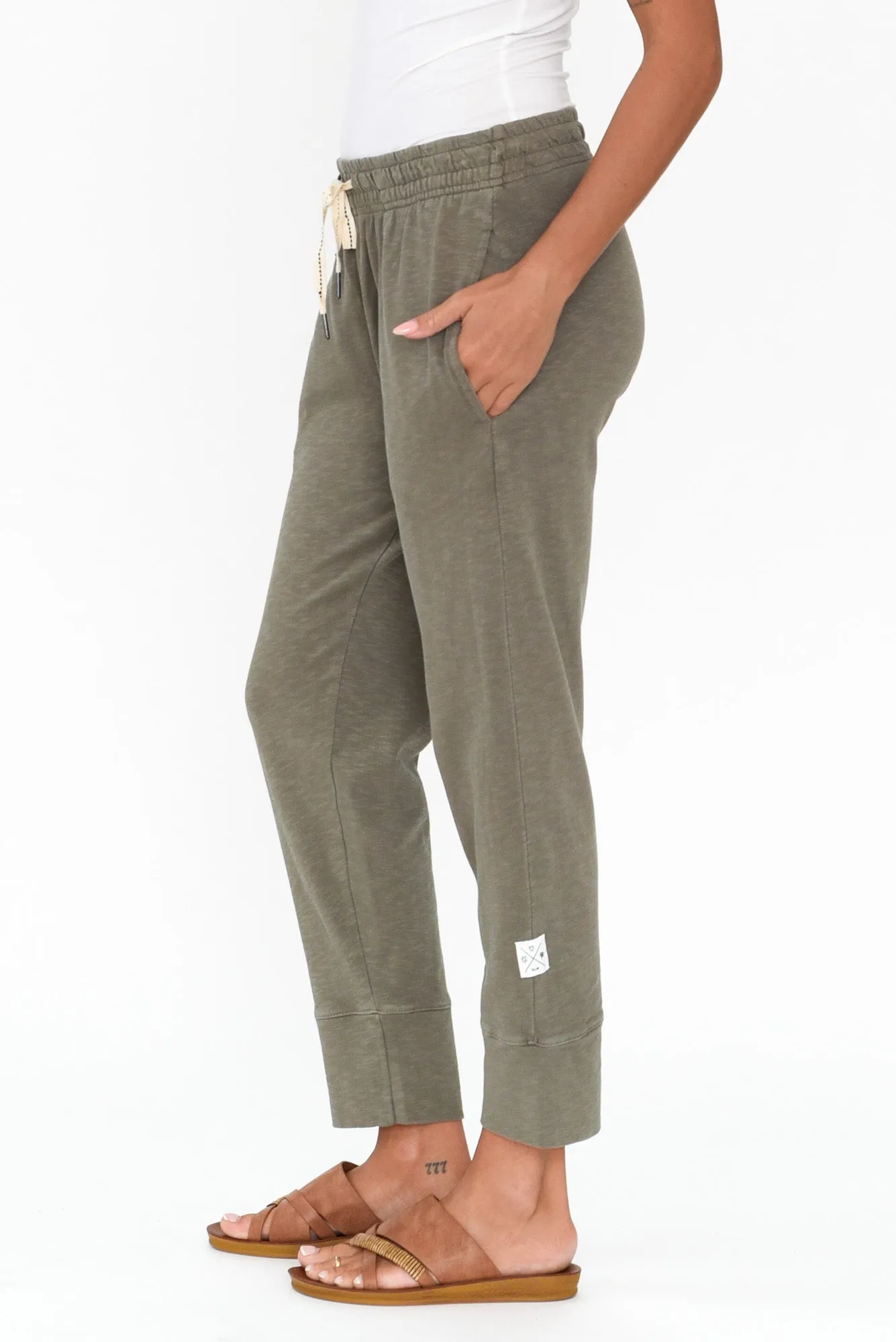 Fundamental Brunch Khaki Cotton Pants sold by Blue Bungalow product image thumbnail 4