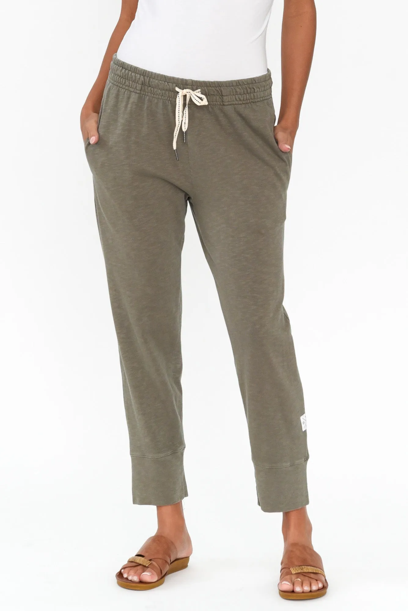 Fundamental Brunch Khaki Cotton Pants sold by Blue Bungalow