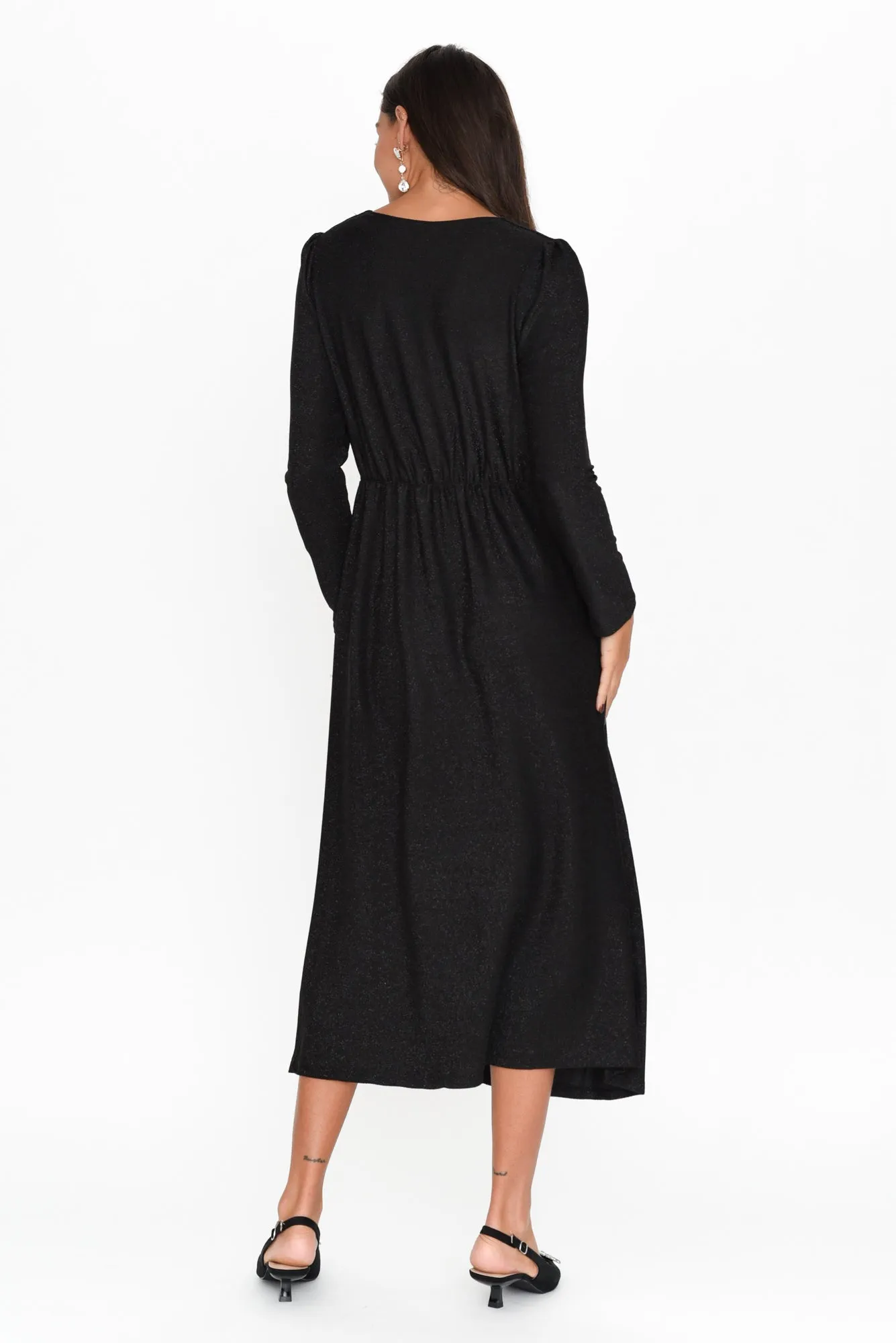 Nicci Black Sparkle Knot Dress sold by Blue Bungalow product image thumbnail 5