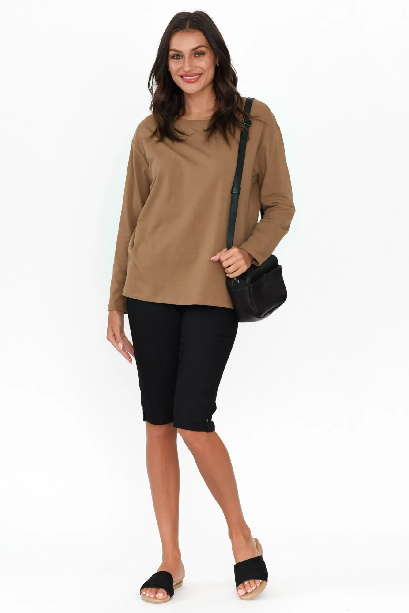 Moya Mocha Cotton Hi Lo Top sold by Blue Bungalow product image thumbnail 2