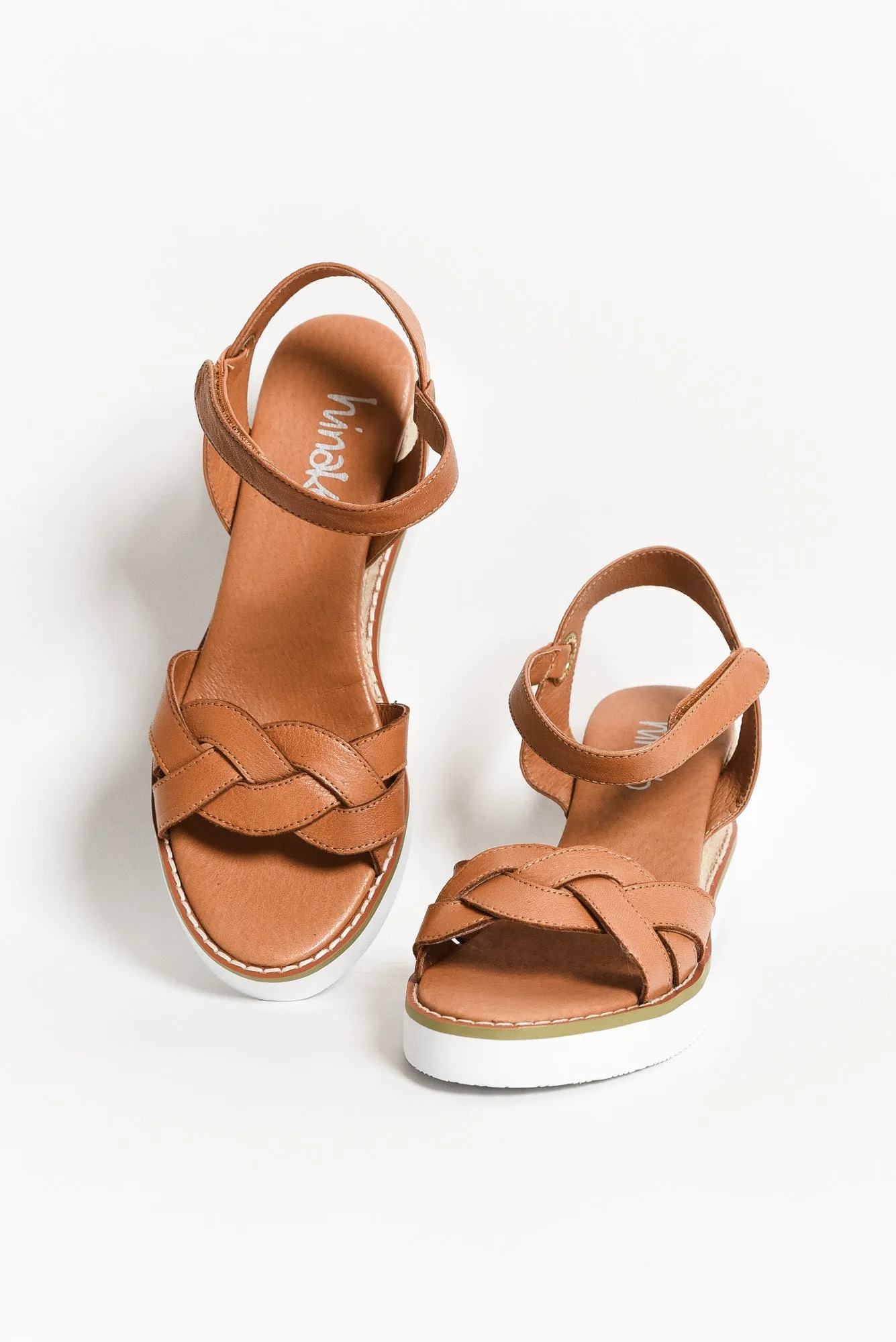 Medina Brandy Leather Wedge sold by Blue Bungalow