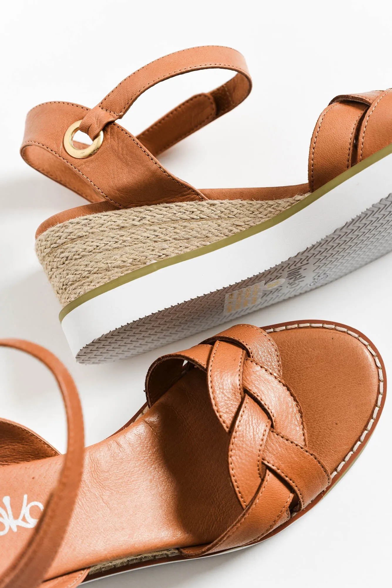 Medina Brandy Leather Wedge sold by Blue Bungalow product image thumbnail 4