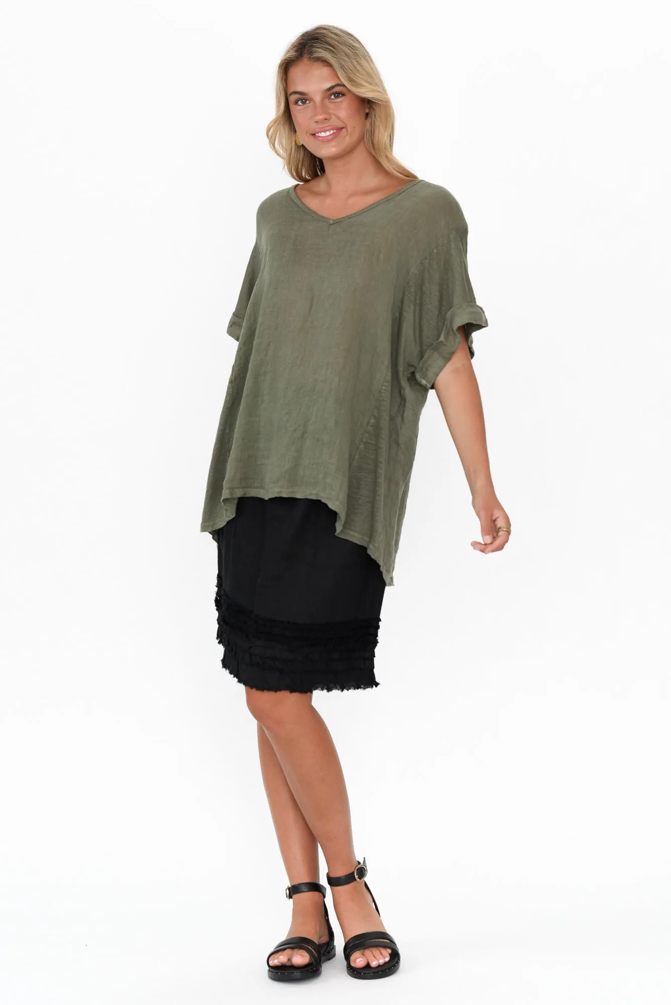 Phillipa Black Ruffle Hem Skirt sold by Blue Bungalow product image thumbnail 2