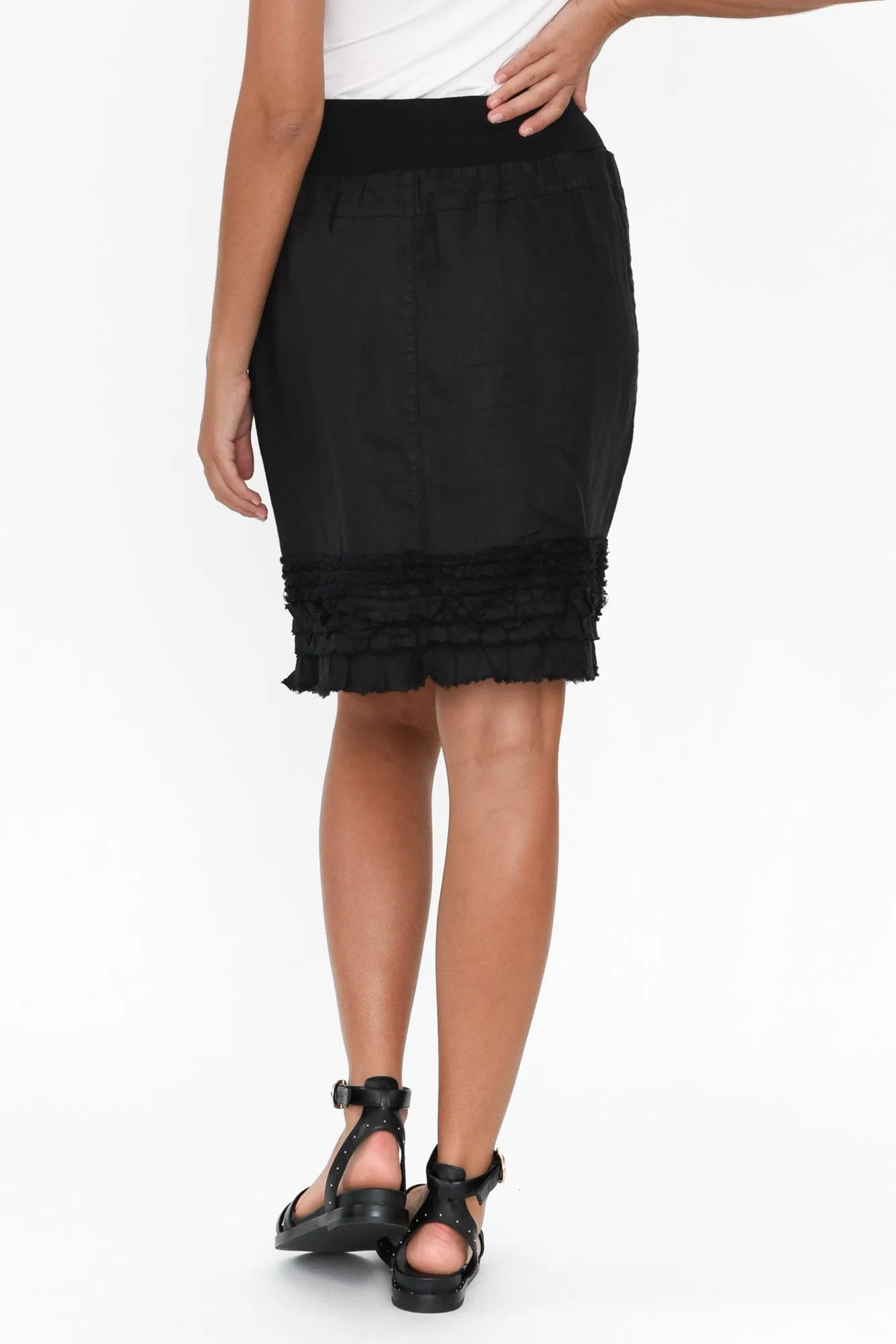 Phillipa Black Ruffle Hem Skirt sold by Blue Bungalow product image thumbnail 4