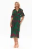 Charlotte Fuchsia Floral Silk Tie Dress sold by Blue Bungalow