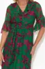 Charlotte Fuchsia Floral Silk Tie Dress sold by Blue Bungalow