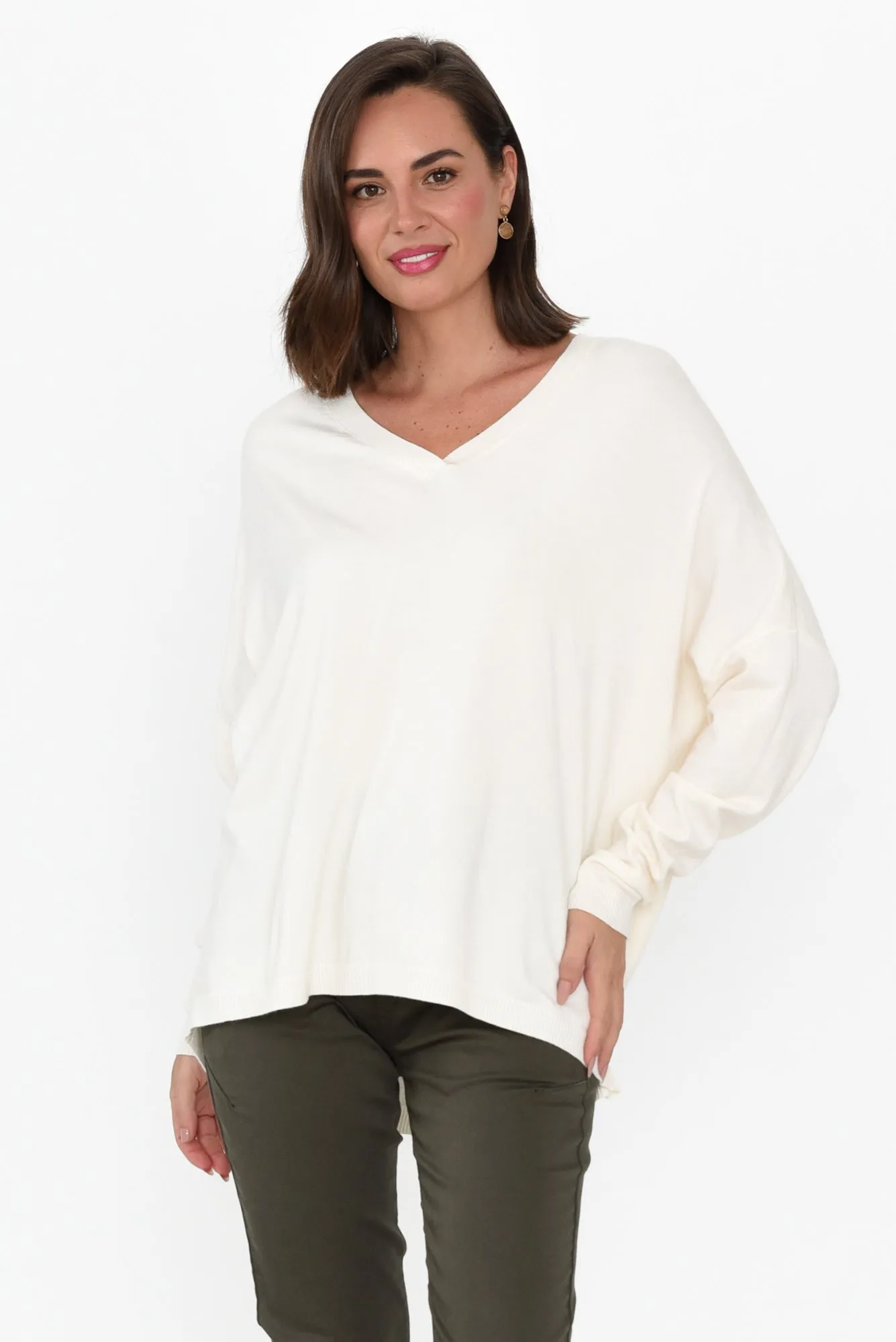 Linney Cream Wool Blend Jumper sold by Blue Bungalow